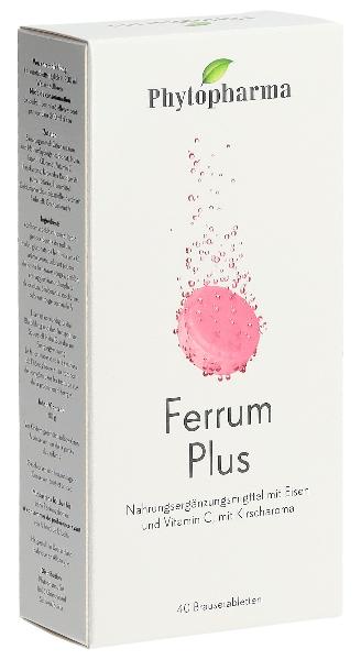 DrogerieMarkt24 - DrogerieMarkt24 PHYTOPHARMA Ferrum Plus Brausetabl 40 Stk - DrogerieMarkt24