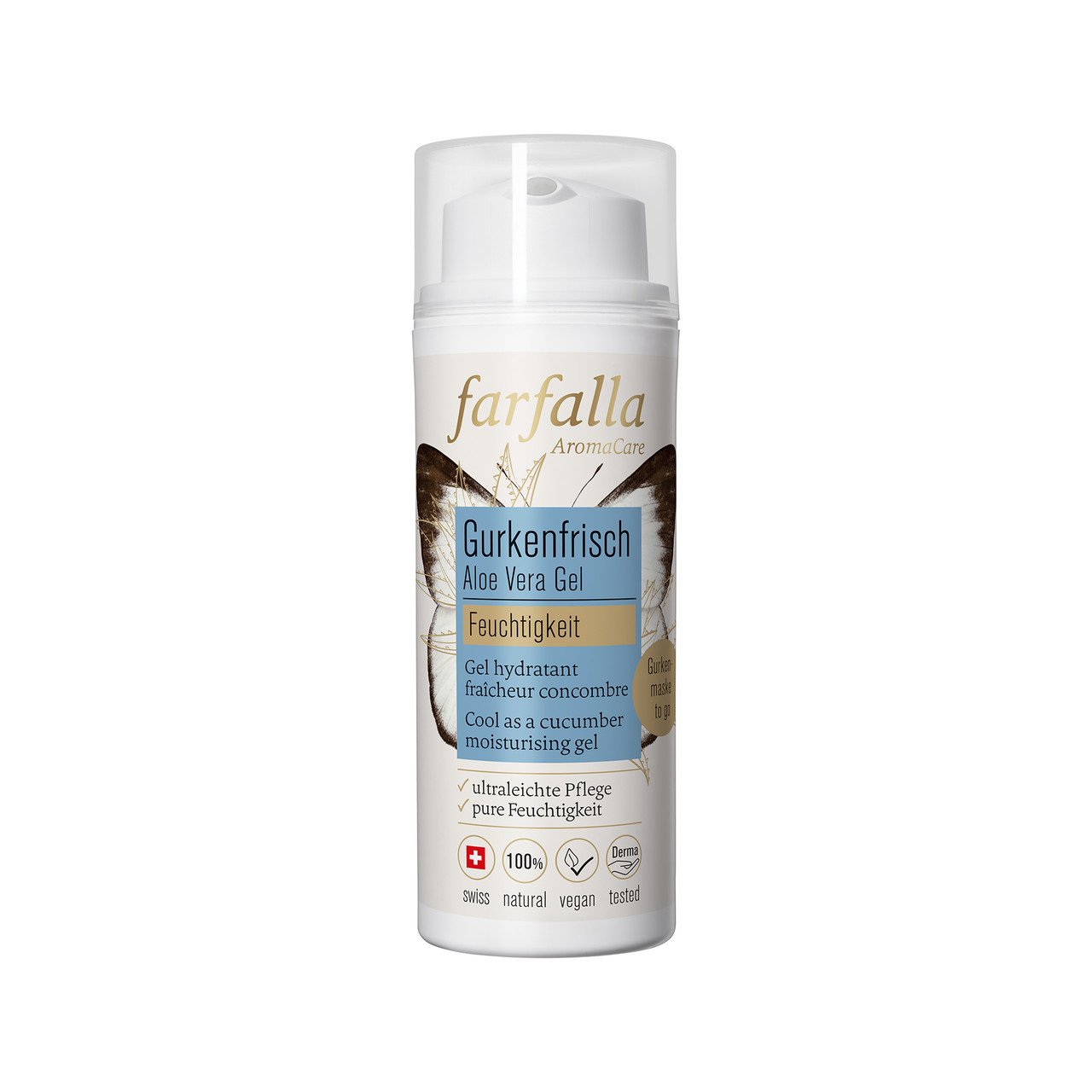 farfalla Aloe Vera Gurkenfrisches Feuchtigkeitsgel, NaTrue 50ml