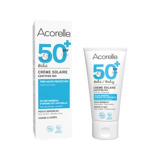 Acorelle Baby-Sonnencreme SPF50+, Cosmebio Naturkosmetik 50g
