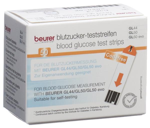 BEURER Teststreifen f GL44+GL50 mmol/L 2 x 25 Stk