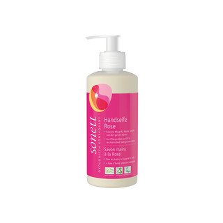 SONETT Handseife Rose, Pumpspender, Natural Cosmetic Standard - Organic 300 ml