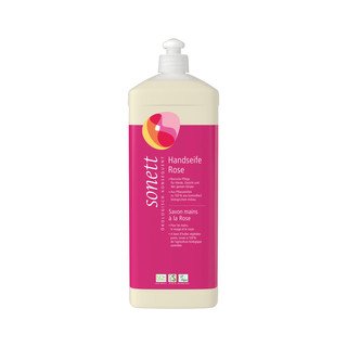 SONETT Handseife Rose, Nachfüllflasche, Natural Cosmetic Standard - Organic 1 l