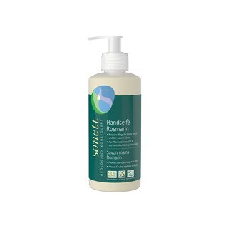 SONETT Handseife Rosmarin, Pumpspender, Natural Cosmetic Standard - Organic 300 ml