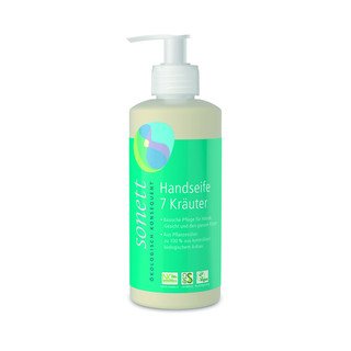 SONETT Handseife 7 Kräuter, Pumpspender, Natural Cosmetic Standard - Organic 300 ml