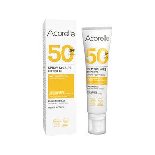 Acorelle Sonnenspray Gesicht & Körper SPF50, Cosmetique Bio - COSMOS ORGANIC 100g