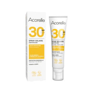 Acorelle Sonnenspray Gesicht & Körper SPF30, Cosmetique Bio - COSMOS ORGANIC 100g