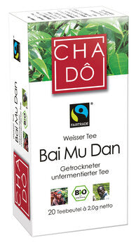 CHA DÔ Weisser Tee Bai Mu Dan Cha Dô 20x2g