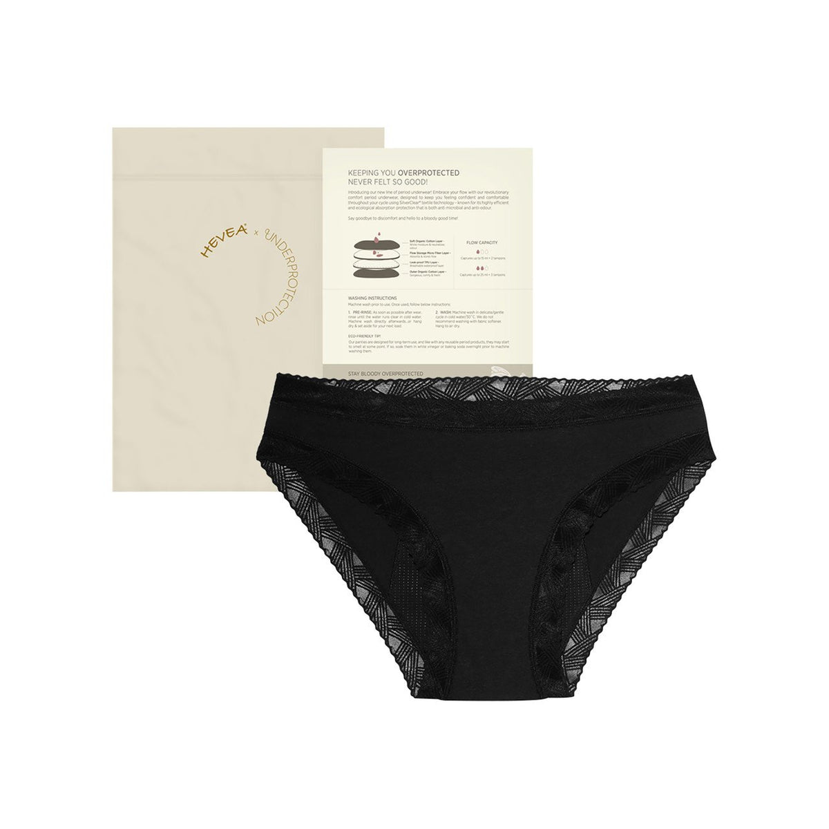 Hevea Period Panty, Grösse S, schwarz, ohne Zertifizierung 1 Stück