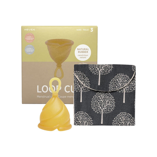 Hevea LOOP Menstrual Cup, Size 3, natural, Naturkautschuk, ohne Zertifizierung 1 Stück