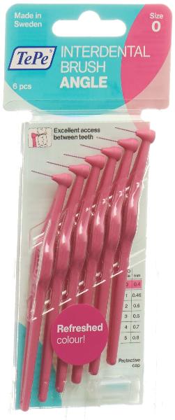 TEPE Angle Interdental-Brush 0.4mm pink 6 Stk