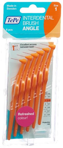 TEPE Angle Interdental-Brush 0.45mm orange 6 Stk