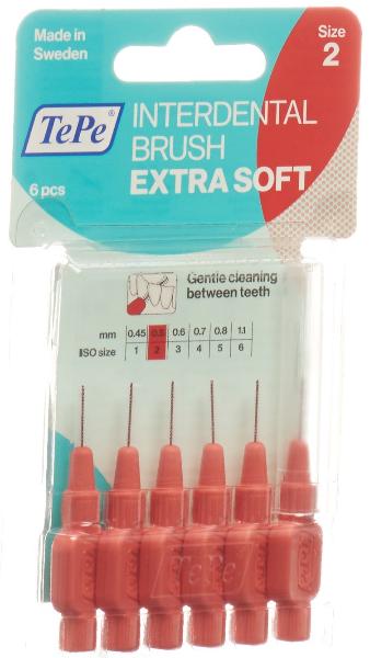 TEPE Interden Brush 0.50mm x-soft rot Blist 6 Stk