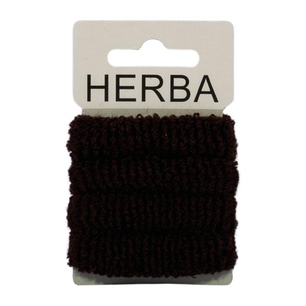 HERBA Haarbinder 4cm frottée schwarz 4 Stk