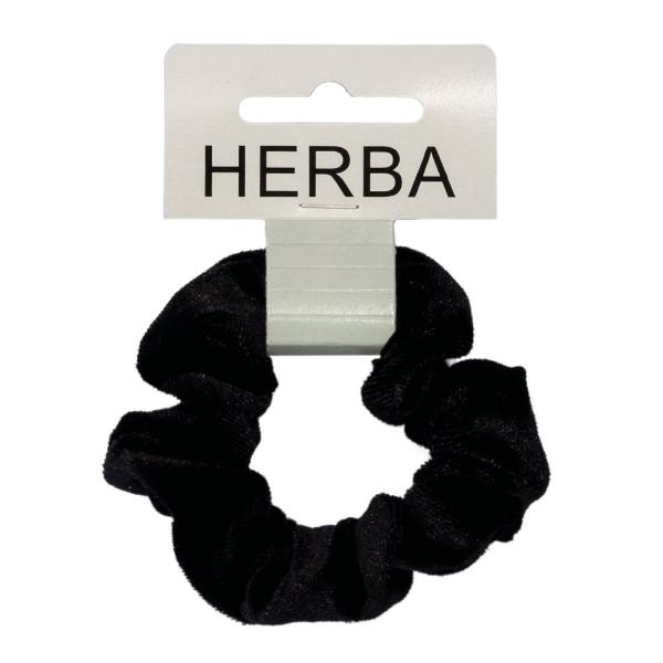 HERBA Scunci 9cm Samt schwarz