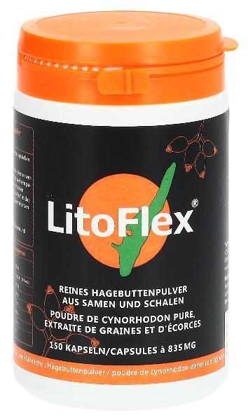 DrogerieMarkt24 - DrogerieMarkt24 LITOFLEX orig dänisch Hagenbuttenpul Kaps 150 Stk - DrogerieMarkt24
