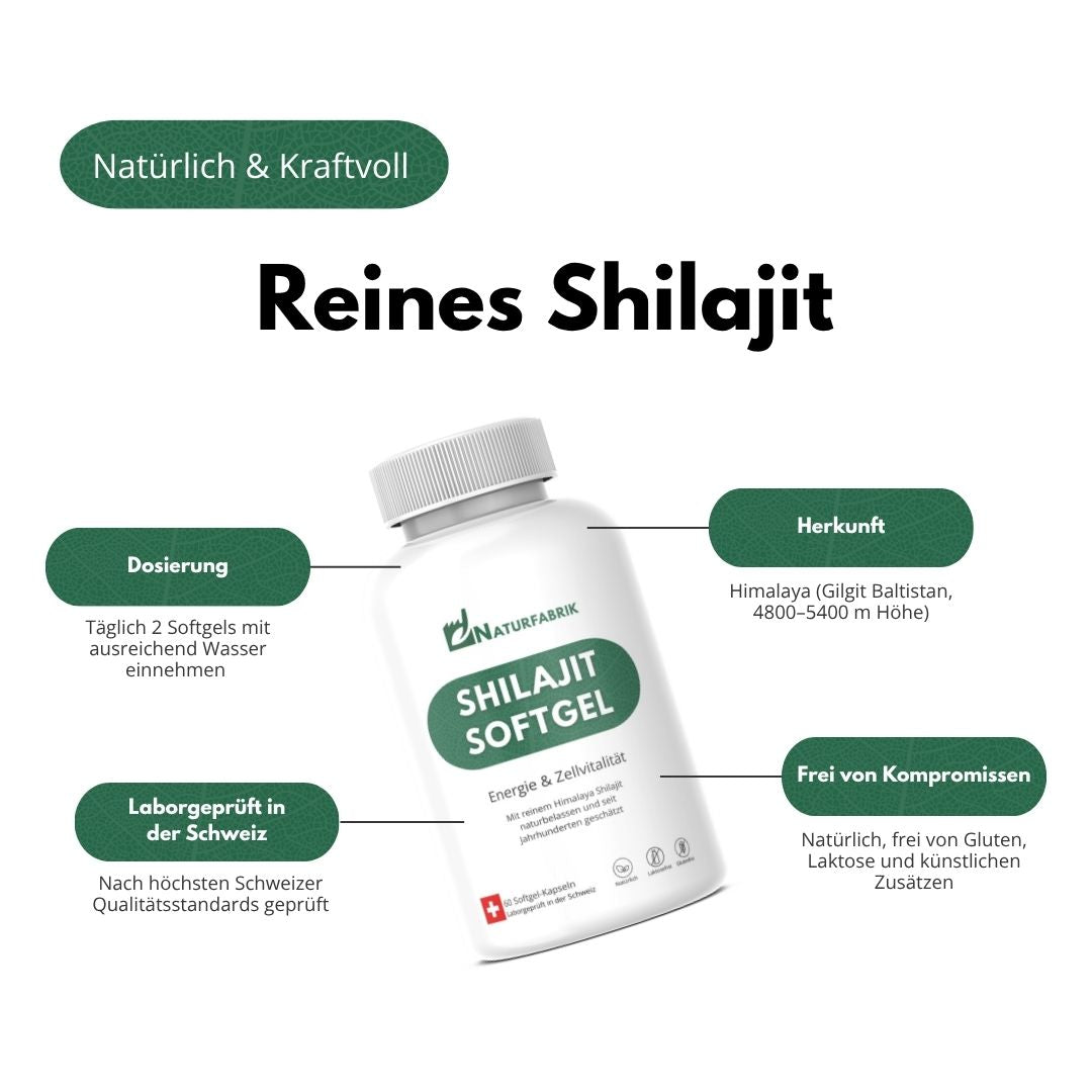 NATURFABRIK Shilajit Softgel Kapseln 60 Stück