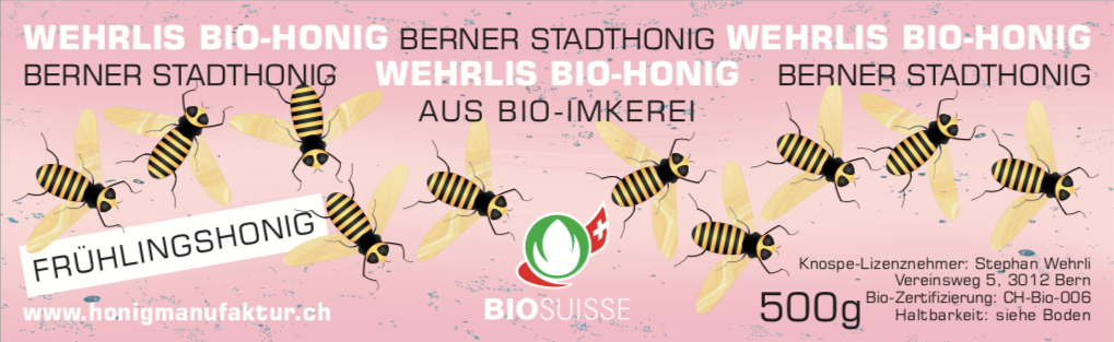 WEHRLIS Berner BIO-Frühlings Stadthonig 500g