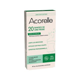 Acorelle Kaltwachsstreifen Achseln & Bikini, Cosmebio Naturkosmetik