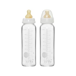 HEVEA Baby Glasflaschen mit Schmalhals, 240 ml, 3-24 Mt, ohne Zertifizierung 450 g