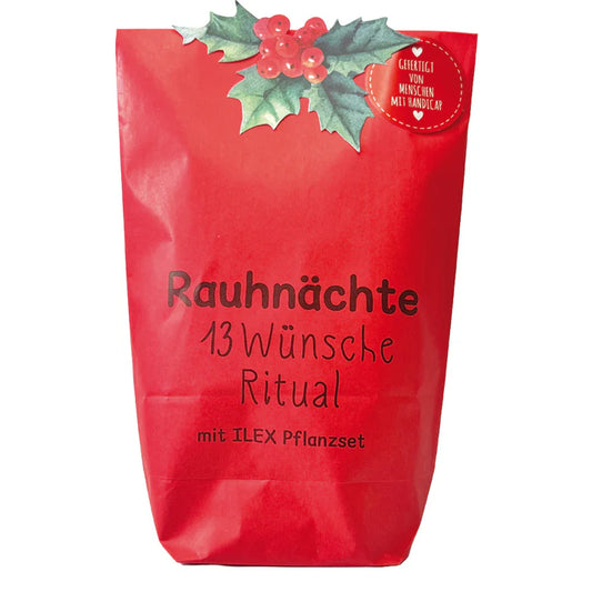 Rauhnächte 13 Wünsche Ritual Wundertüte mit ILEX Pflanzset
