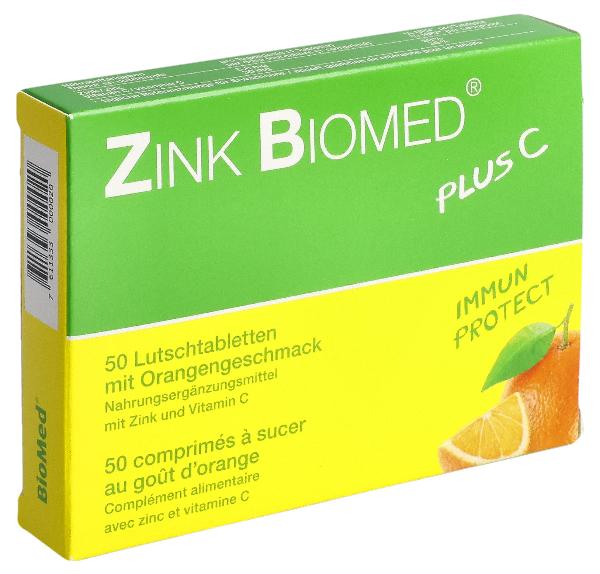 ZINK BIOMED plus C Lutschtabl Orange 50 Stk