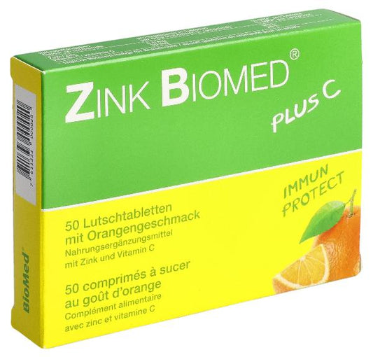 ZINK BIOMED plus C Lutschtabl Orange 50 Stk