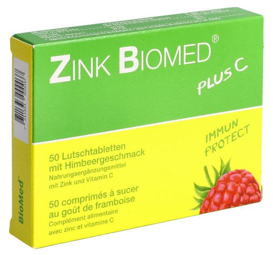 ZINK BIOMED plus C Lutschtabl Himbeer 50 Stk