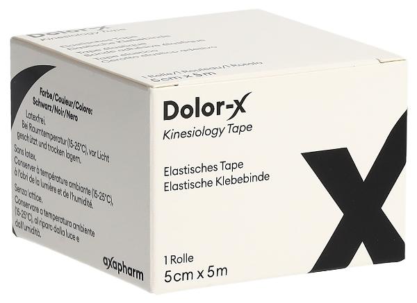 DOLOR-X Kinesiology Tape 5cmx5m schwarz