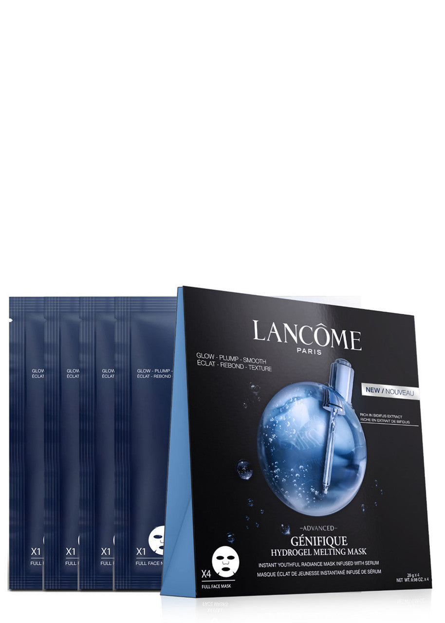 LANCÔME Advanced Génifique Hydrogel Melting Mask Istant Youthful Radiance Mask Infused with Serum X4 28 g x 4