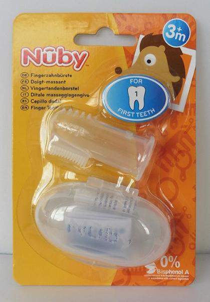DrogerieMarkt24 - DrogerieMarkt24 NUBY Finger-Zahnbürste mit Aufbewahrungsbox - DrogerieMarkt24