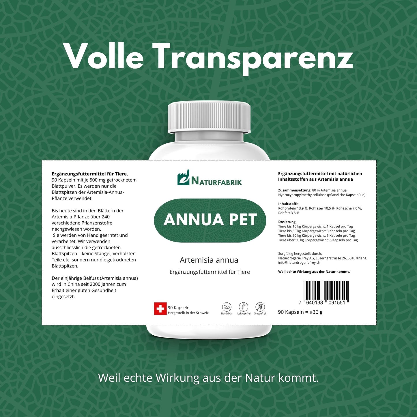NATURFABRIK Annua Pet 90 Kapseln