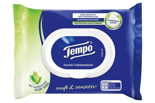 DrogerieMarkt24 - DrogerieMarkt24 TEMPO Toilettenpapier feucht Sanft&Sensitiv 42 Stk - DrogerieMarkt24