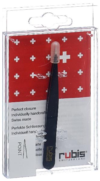 RUBIS Pinzette spitz schwarz Inox