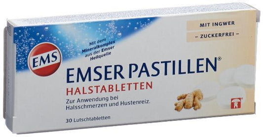 EMSER Pastillen zuckerfrei mit Ingwer 30 Stk