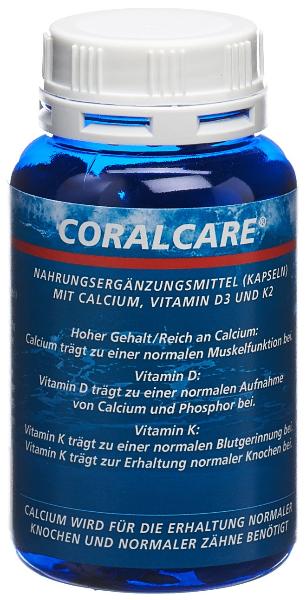 DrogerieMarkt24 - DrogerieMarkt24 CORALCARE Calcium Kaps 750 mg VitD3 + K2 120 Stk - DrogerieMarkt24