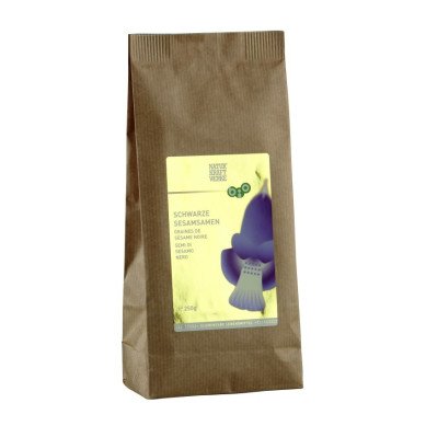 NaturKraftWerke Schwarze Sesamsamen, EU Bio Beutel 250 g