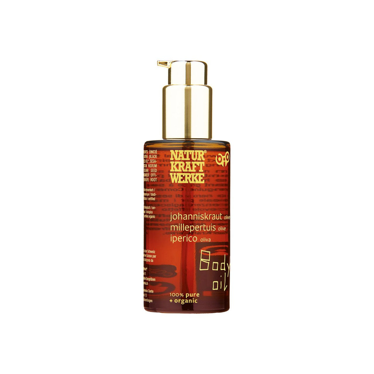NaturKraftWerke Body Oil Johanniskraut Olive, CH Bio Dispenser 100 ml