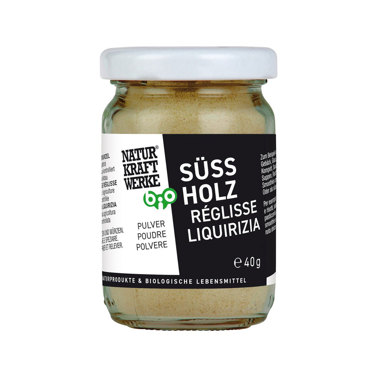 NaturKraftWerke Süssholzwurzel-Pulver, CH Bio Glas 40 g