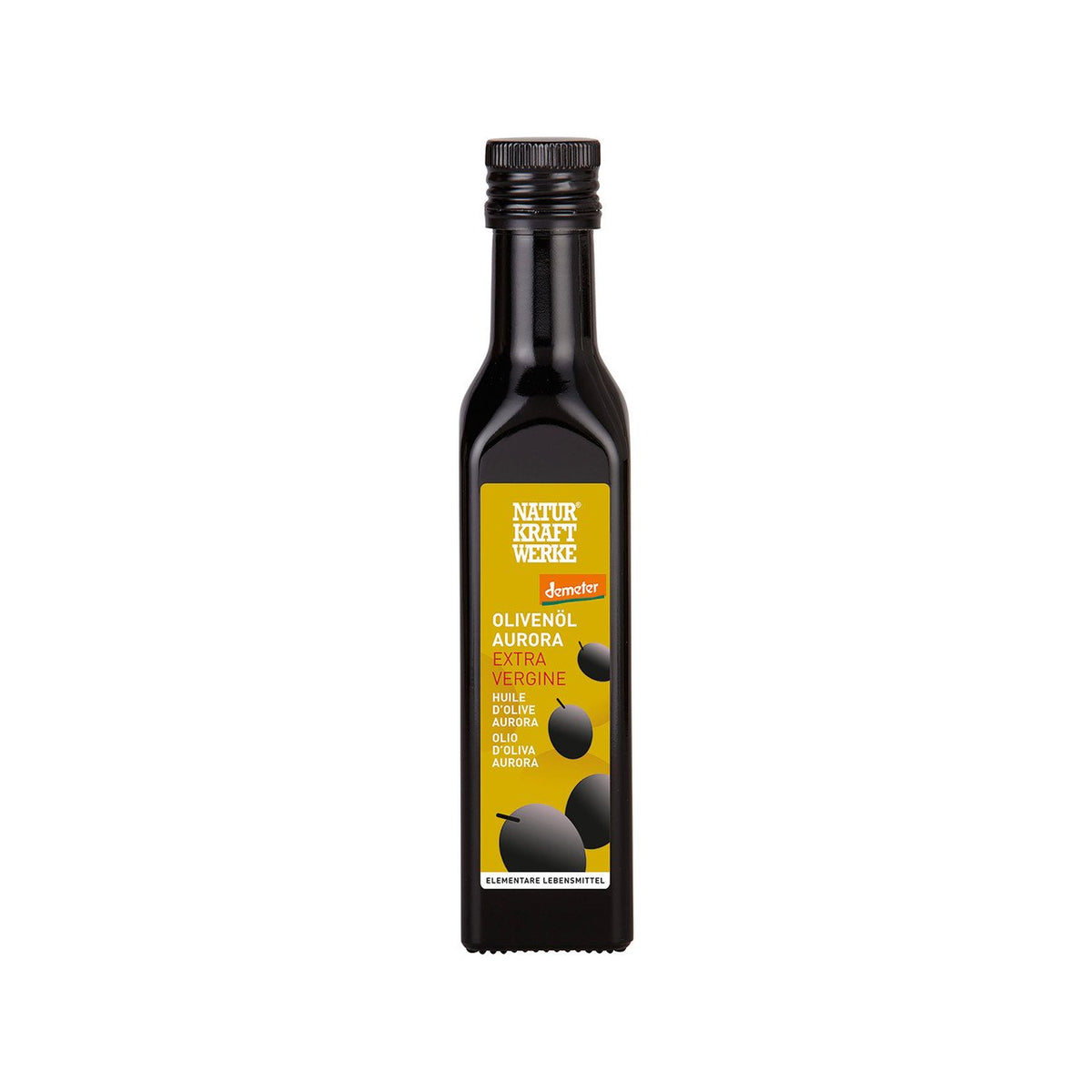 NaturKraftWerke Olivenöl Aurora extra vergine, Demeter Flasche 250 ml/Glas Einweg