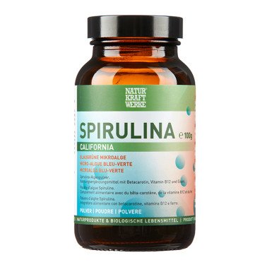 NaturKraftWerke Spirulina California Pulver, Konventionell Glas 100 g