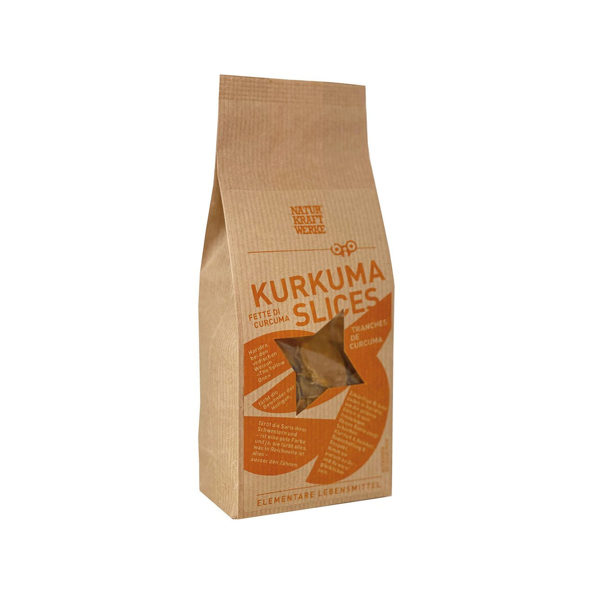NaturKraftWerke Kurkuma Slices, EU Bio Beutel 90 g