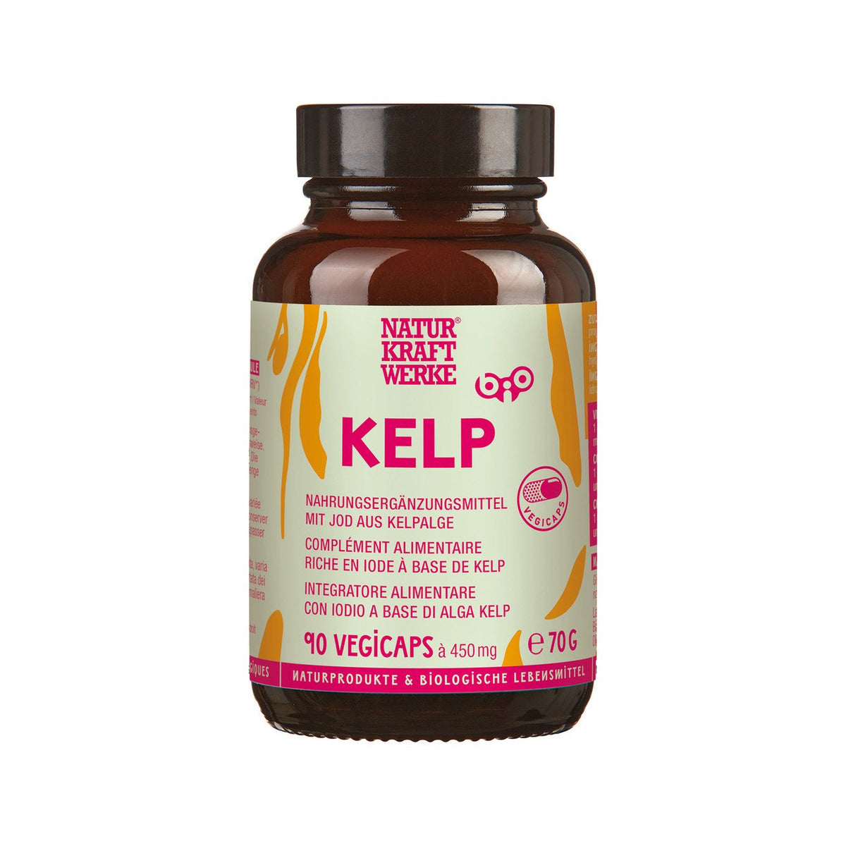 NaturKraftWerke Kelp Vegicaps, 90 Stk., ohne Zertifizierung Glas 70 g
