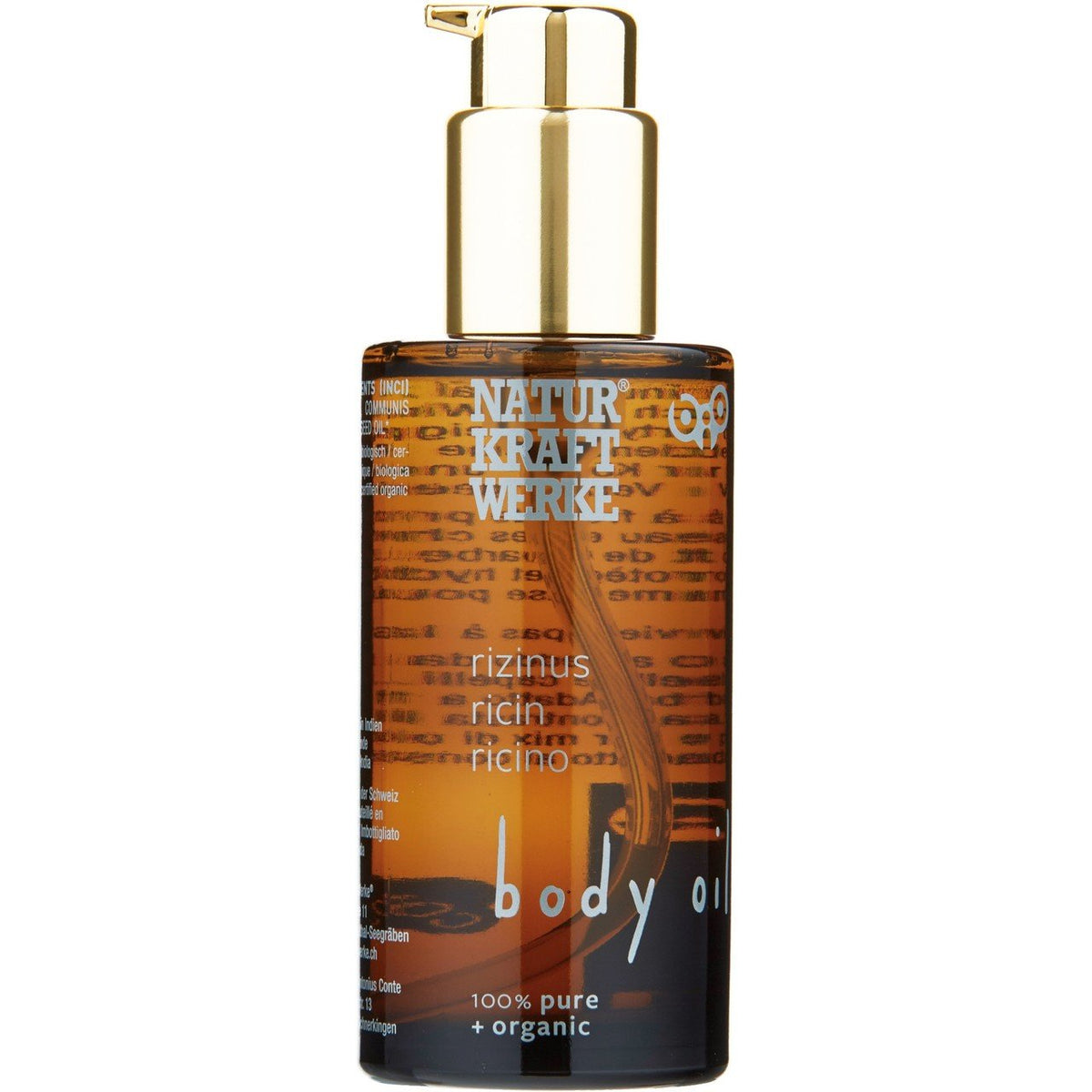 NaturKraftWerke Body Oil Rizinus, kontrolliert biologischer Anbau Dispenser 100 ml