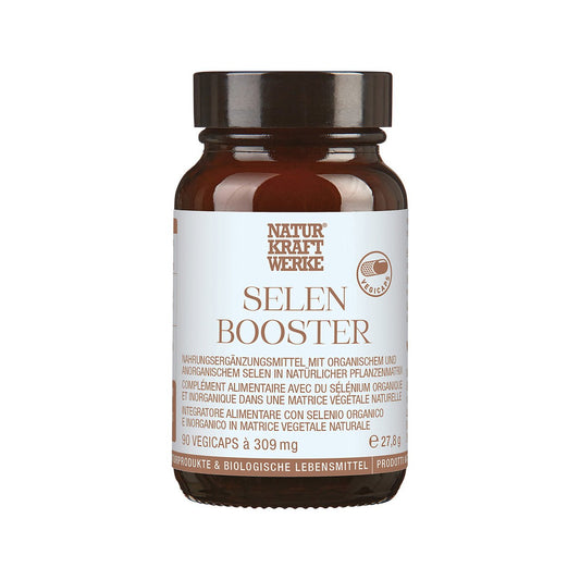 NaturKraftWerke Selen Booster Vegicaps, 60 Stk., ohne Zertifizierung Glas 27.8 g