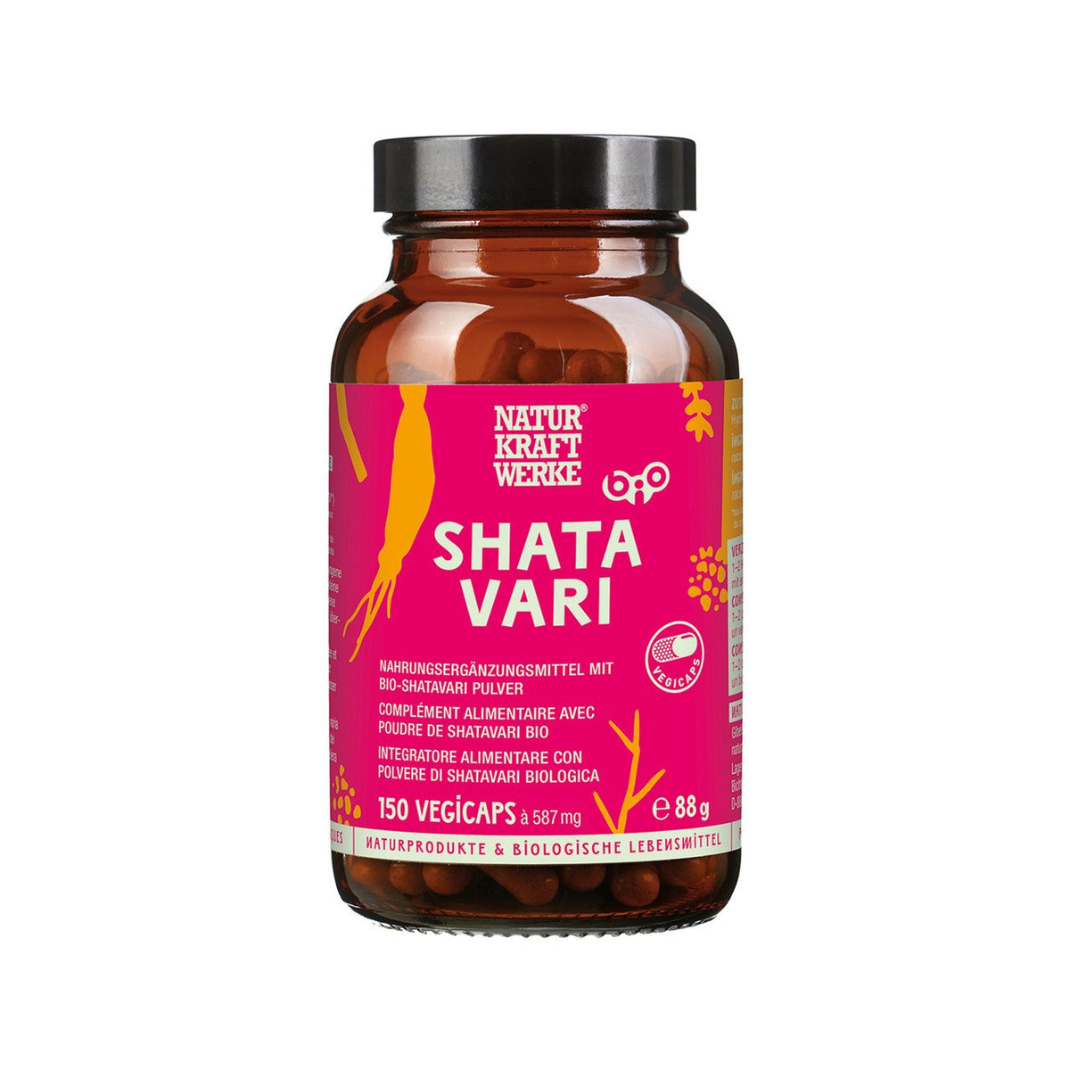 NaturKraftWerke Shatavari 150 Vegicaps, EU Bio Glas 88.05 g