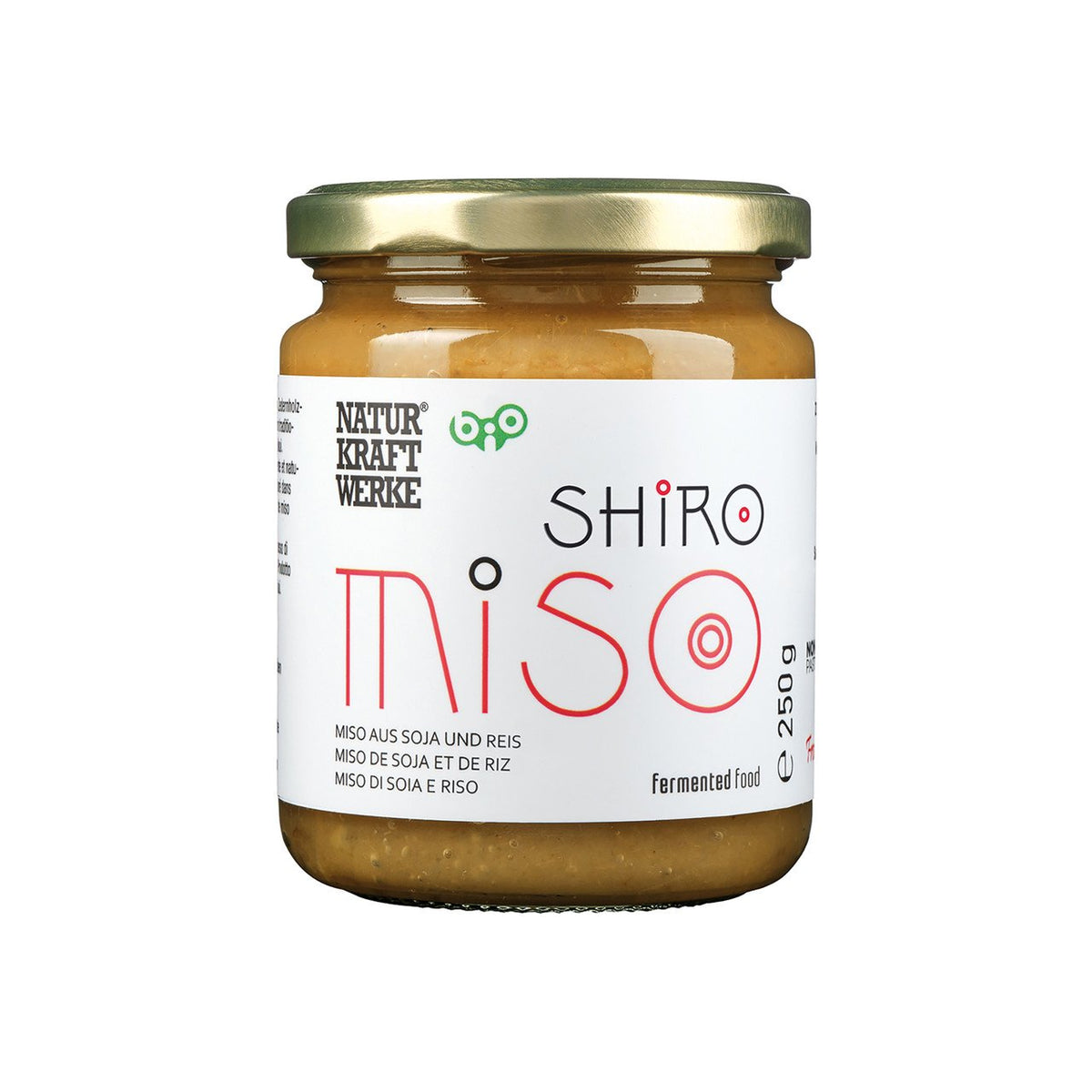 NaturKraftWerke Shiro Miso (Miso aus Soja und Reis), EU Bio Glas 250 g