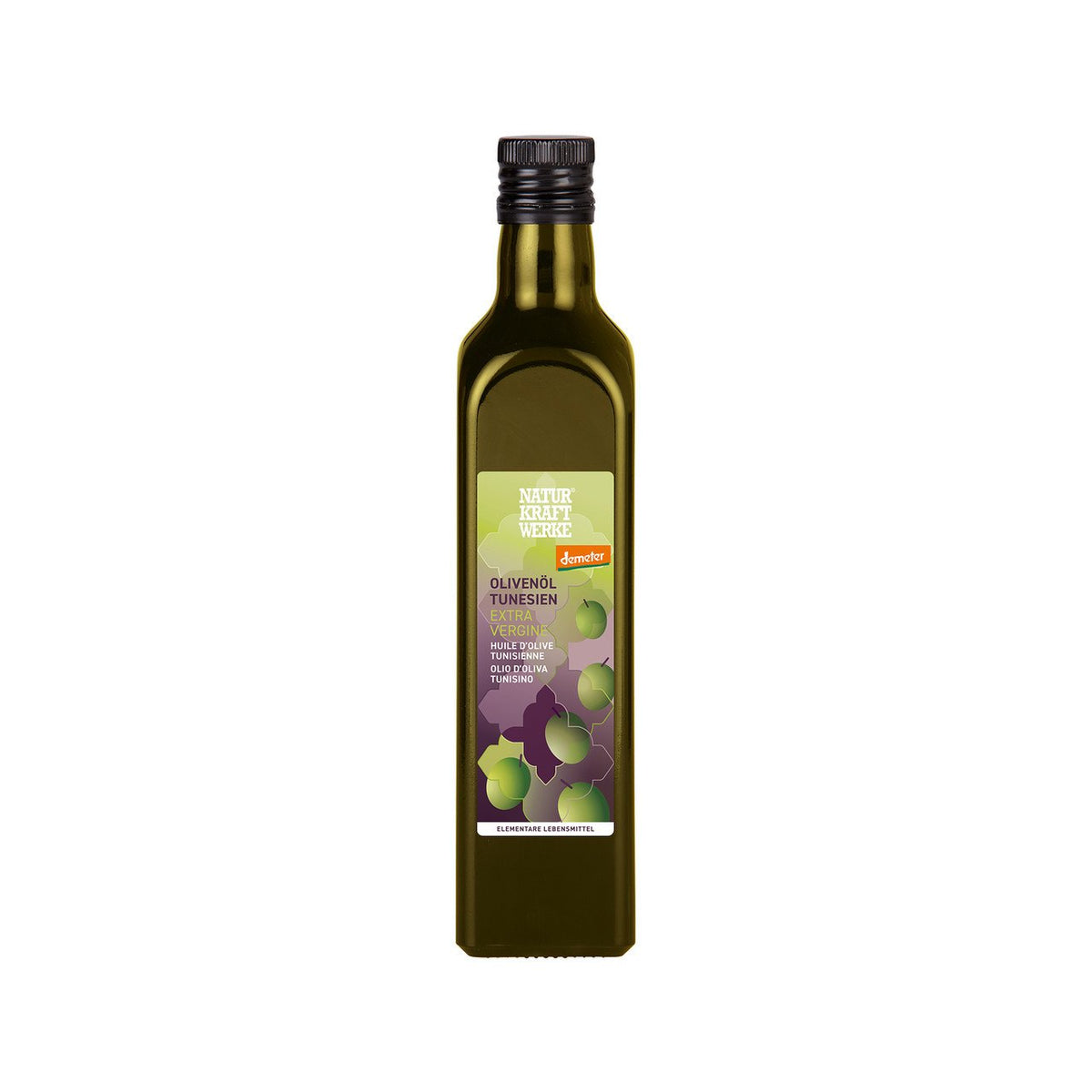 NaturKraftWerke Olivenöl Tunesien extra vergine, Demeter Flasche 500 ml/Glas Einweg