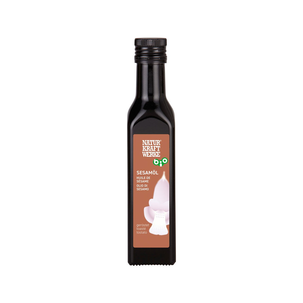NaturKraftWerke Sesamöl geröstet, CH Bio Flasche 250 ml/Glas Einweg