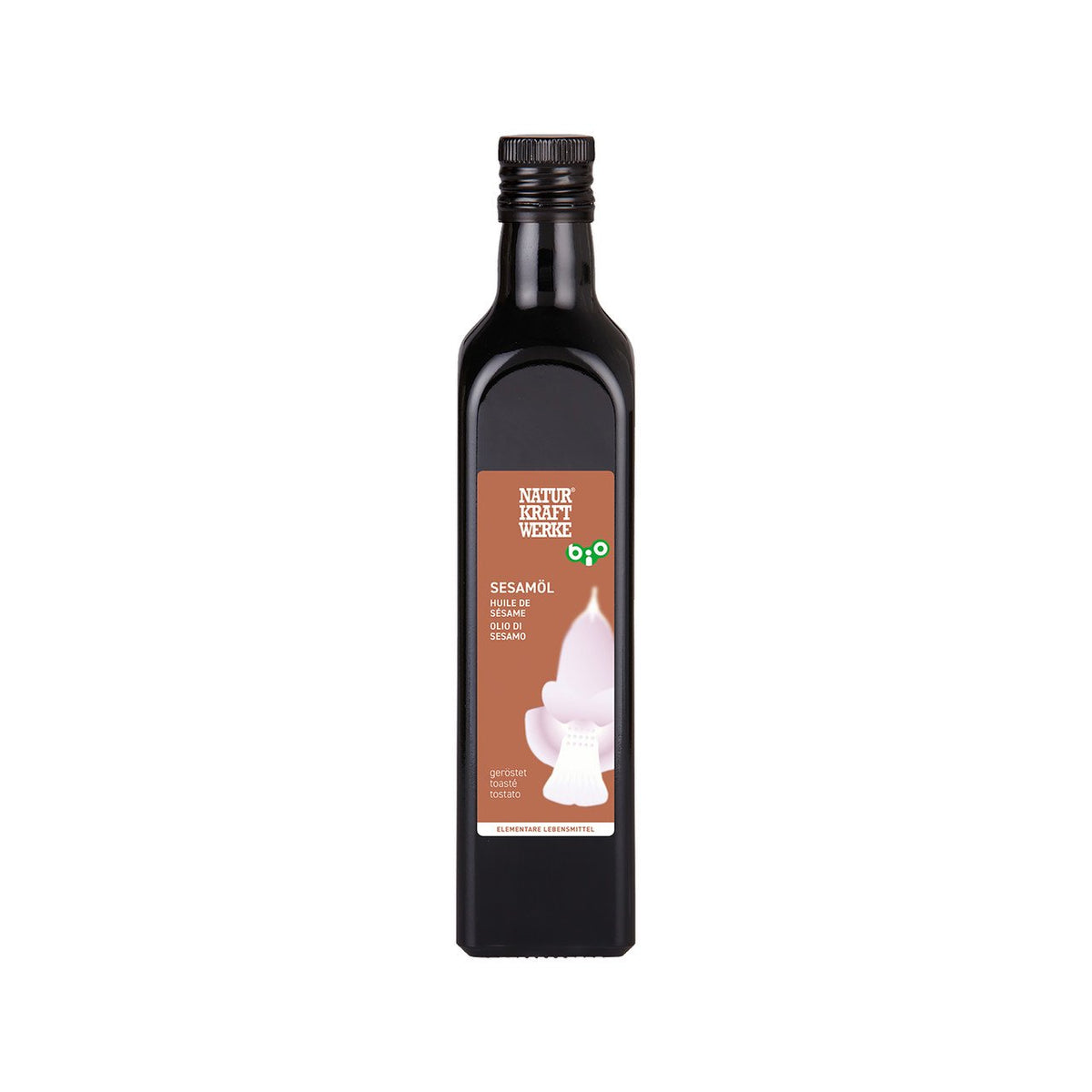 NaturKraftWerke Sesamöl geröstet, CH Bio Flasche 500 ml/Glas Einweg