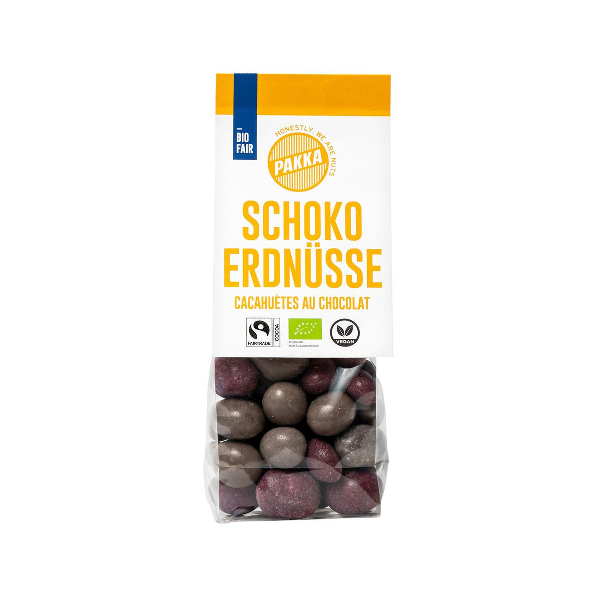 Pakka Schoko Erdnüsse, EU Bio Beutel 100 g